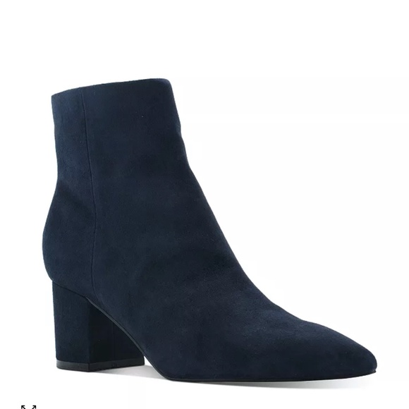 Marc Fisher Women's Jarli High Heel Blue Suede Booties - Picture 1 of 7